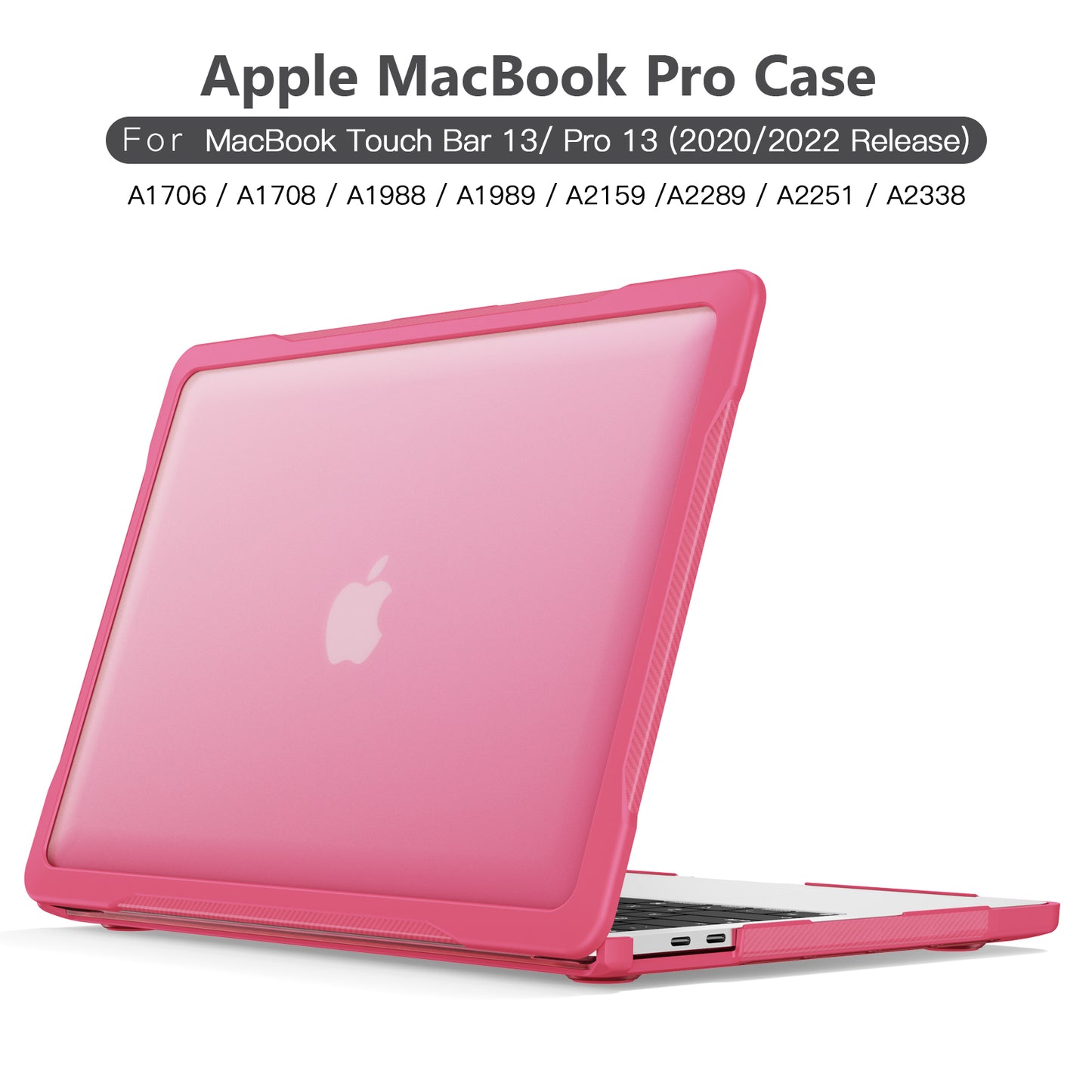 Sailor Series Laptop Case for MacBook Pro 13 inch (2016) A1706 A1708 / (2018) A1989 / (2019) A2159 / (2020) A2251 A2338 (M1 / M2) PC+TPU Shockproof Cover - Rose