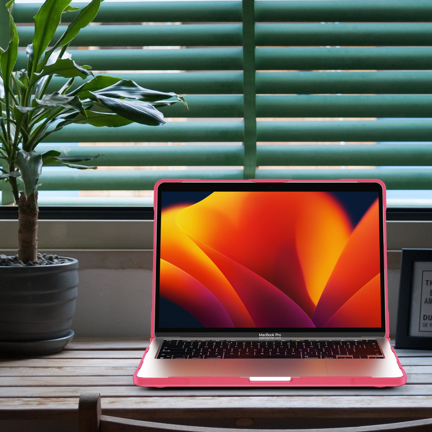 Sailor Series Laptop Case for MacBook Pro 13 inch (2016) A1706 A1708 / (2018) A1989 / (2019) A2159 / (2020) A2251 A2338 (M1 / M2) PC+TPU Shockproof Cover - Rose