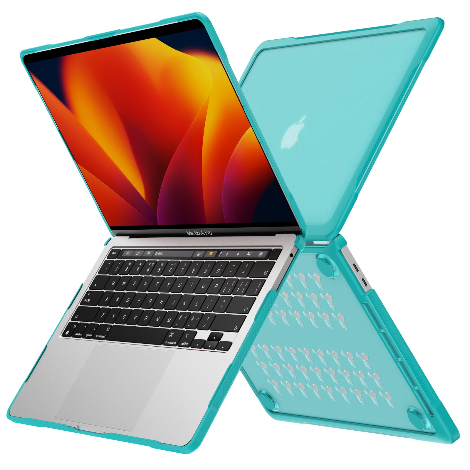 Sailor Series Laptop Case for MacBook Pro 13 inch (2016) A1706 A1708 / (2018) A1989 / (2019) A2159 / (2020) A2251 A2338 (M1 / M2) PC+TPU Shockproof Cover - Baby Blue