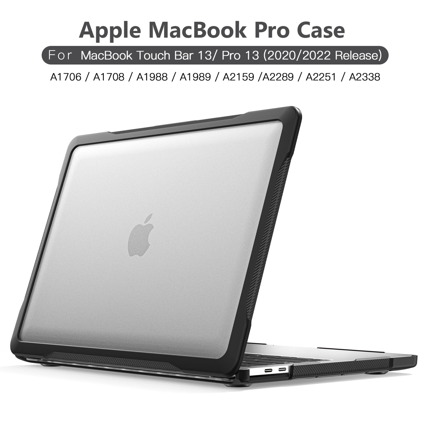 Sailor Series Laptop Case for MacBook Pro 13 inch (2016) A1706 A1708 / (2018) A1989 / (2019) A2159 / (2020) A2251 A2338 (M1 / M2) PC+TPU Shockproof Cover - Transparent