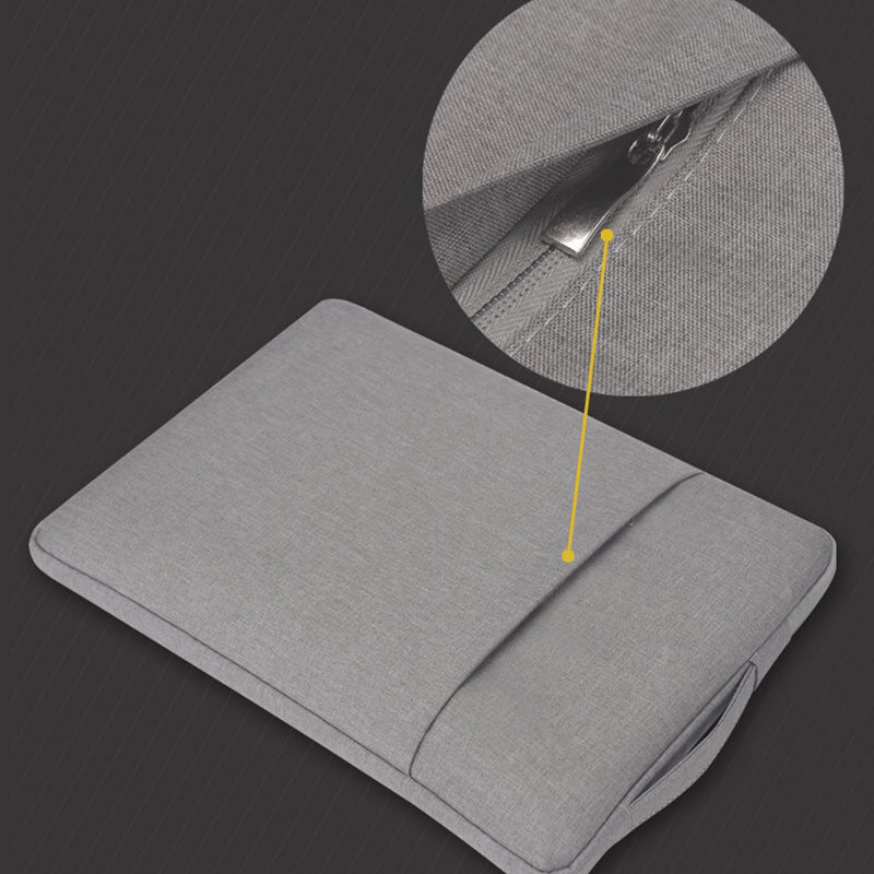 11-inch Notebook Computer Storage Handbag Portable Nylon Tote Laptop Bag Protective Sleeve - Grey