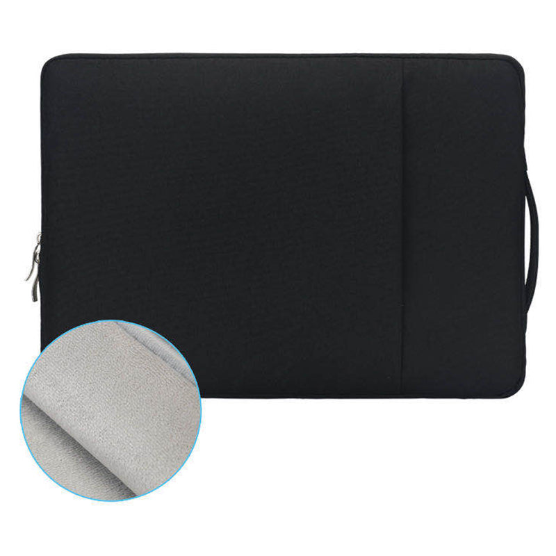 11-inch Notebook Computer Storage Handbag Portable Nylon Tote Laptop Bag Protective Sleeve - Black
