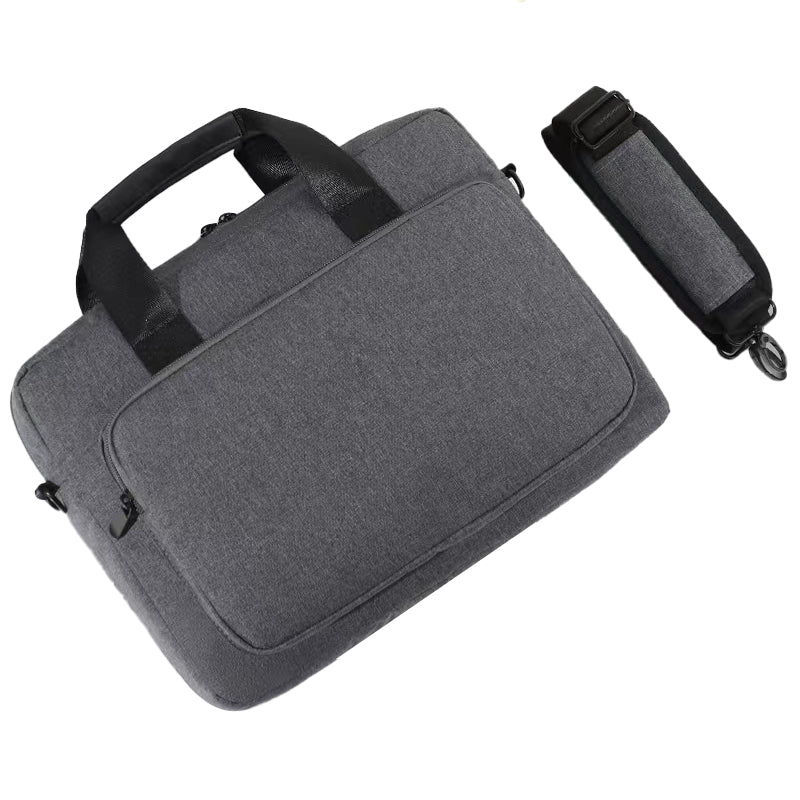 17.3 Inch Laptop Sleeve Oxford Cloth+Polyester Handbag Notebook Computer Shoulder Bag Storage Pouch - Dark Grey