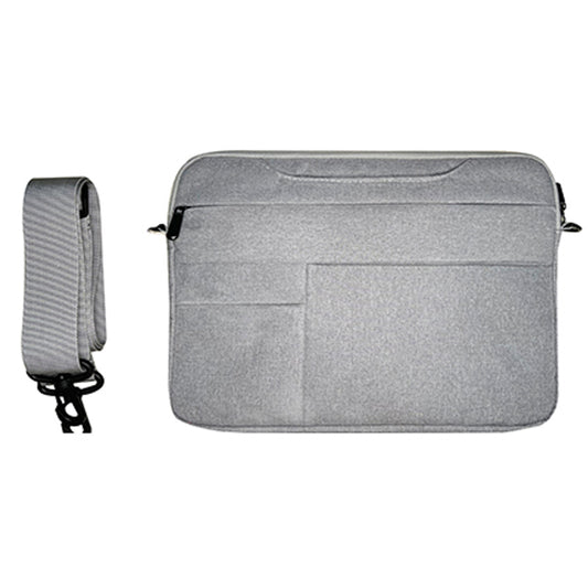Uniqkart Series 15.6 Inch Laptop Shoulder Bag Handbag Oxford Cloth+Polyester Notebook Storage Sleeve - Grey