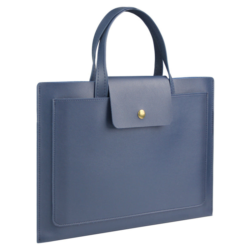 15 / 16 Inch Ultra Thin Notebook Carrying Bag Anti-scratch PU Leather Laptop Handbag - Blue