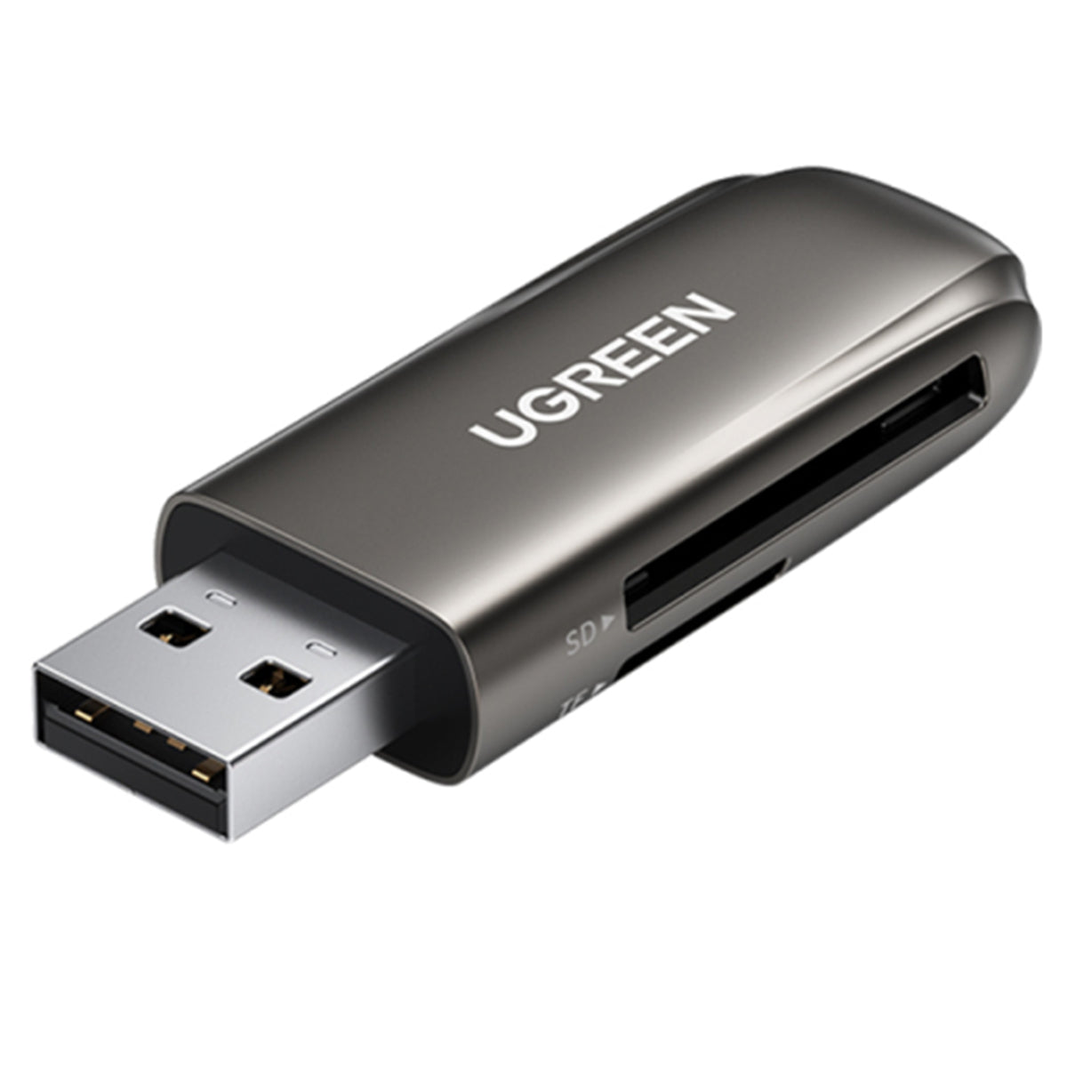 Uniqkart 10911 USB 3.0 to TF/for SD Memory Card Reader 2-Card Reading + Writing Simultaneously