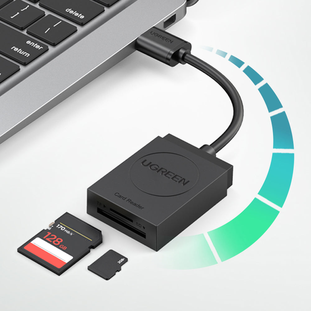 Uniqkart 20250 USB 3.0 to for SD/Micro SD/TF Smart Memory Card Reader Portable High Speed Card Reader