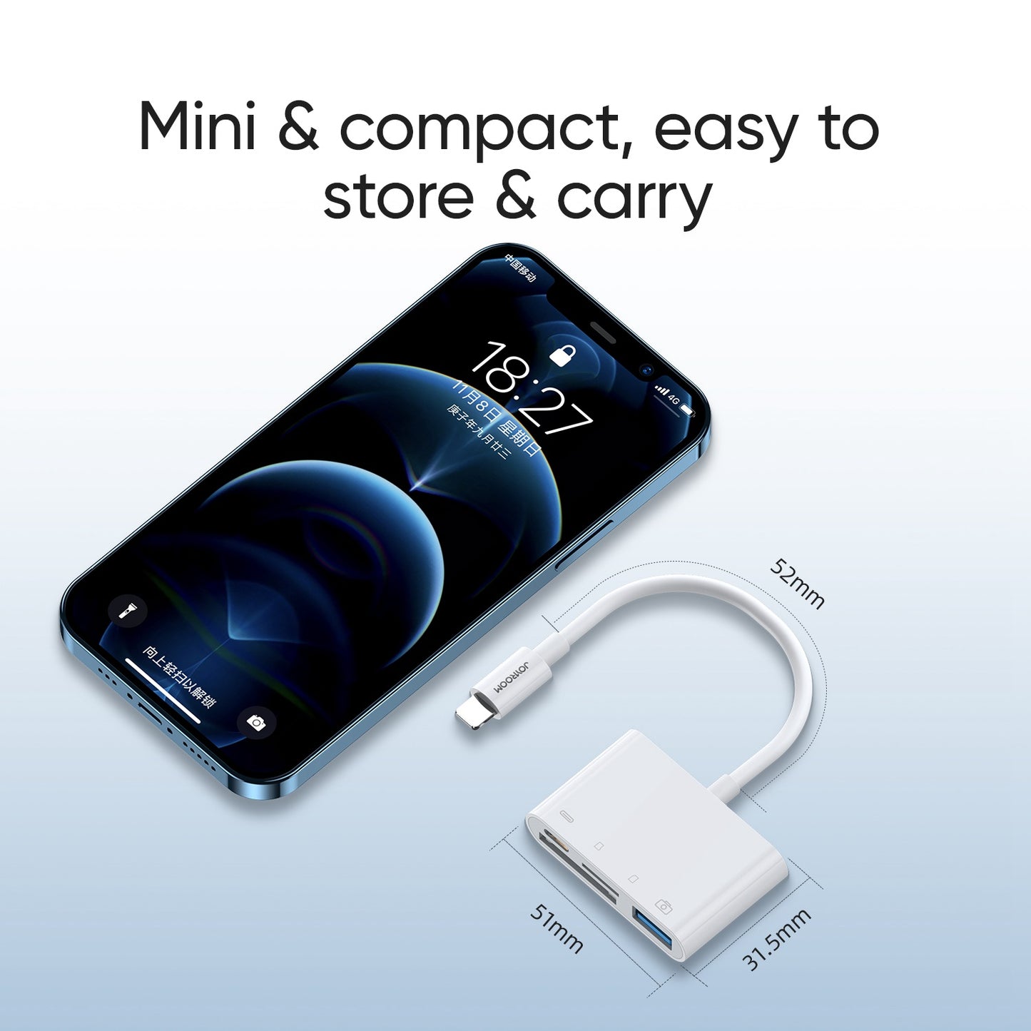 S-H142 Lightning Male to USB 2.0 / SD / TF Card Reader Converter with Lightning Charging Port for iPhone iPad OTG Adapter