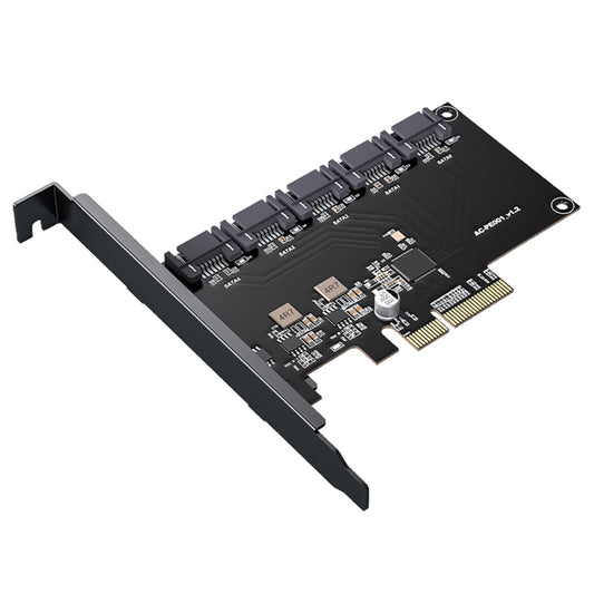 Uniqkart AC-PE001 5 Ports SATA 6Gbps to PCI Express Controller Card PCI-e to SATA III Adapter/Converter Pcie Riser Expansion Adapter Board for PC
