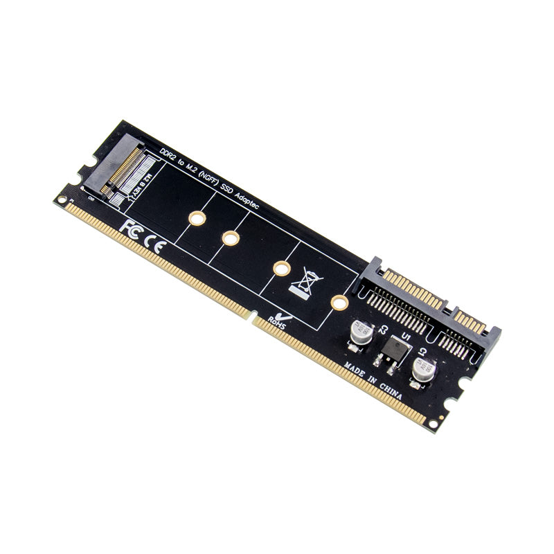 DDR2 to M.2 Hard Drive NGFF Adapter HDD SSD Solid State Memory Expansion Card