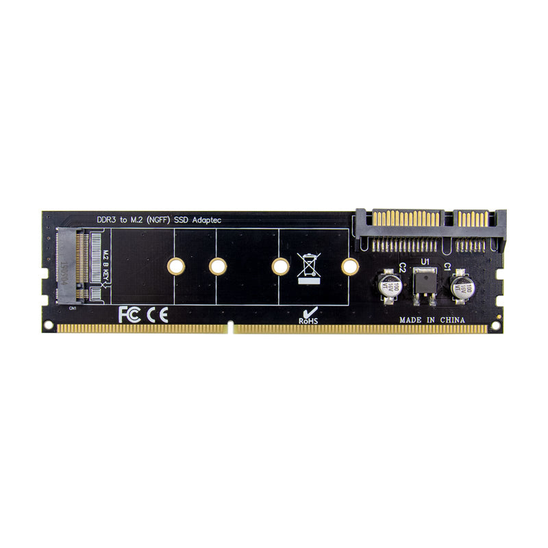 DDR3 to M.2 Hard Drive NGFF Expansion Board Adapter Card SSD Solid State Memory Expansion Card