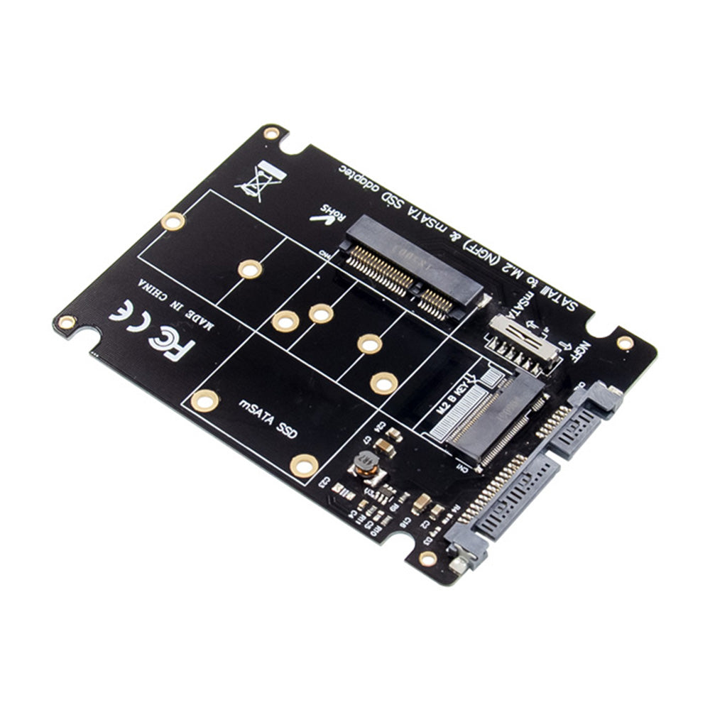 2.5-inch SATA to NGFF SSD Adapter mSATA &amp; M.2 2280 SSD Multi-function Conversion Card