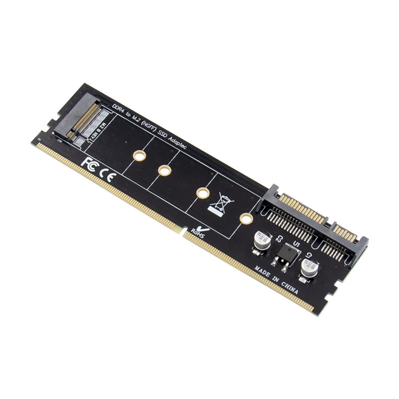 DDR4 Memory Slot to M.2 NGFF Expansion Card SSD Solid State Memory Adapter Card DDR4 to M.2 SSD Converter