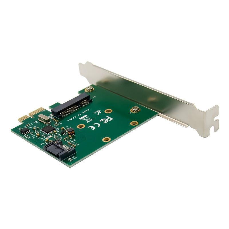 PCI-E X1 ASM1061 Single Channel mSATA &amp; SATA 6G Expansion Card SSD Boost Conversion Card