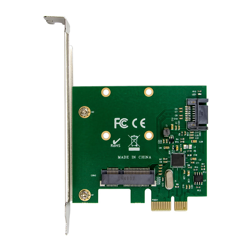 PCI-E X1 ASM1061 Single Channel mSATA &amp; SATA 6G Expansion Card SSD Boost Conversion Card
