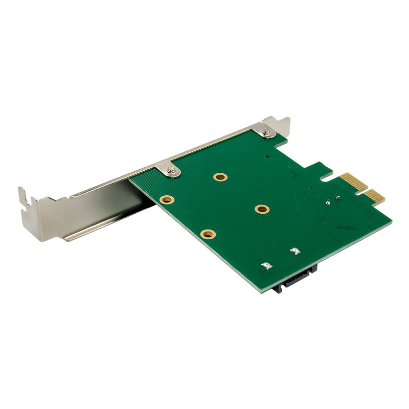 PCI-E X1 ASM1061 Single Channel mSATA &amp; SATA 6G Expansion Card SSD Boost Conversion Card