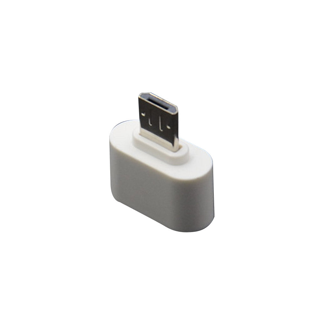 Portable Micro USB to USB-A OTG Adapter Mini Converter for Android Phone Tablet - White