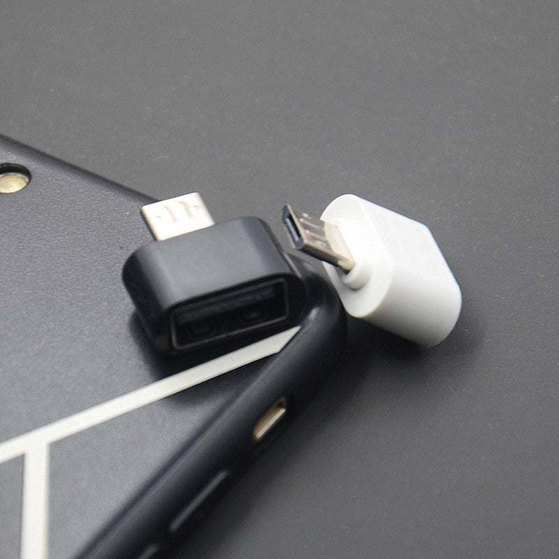 Portable Micro USB to USB-A OTG Adapter Mini Converter for Android Phone Tablet - White
