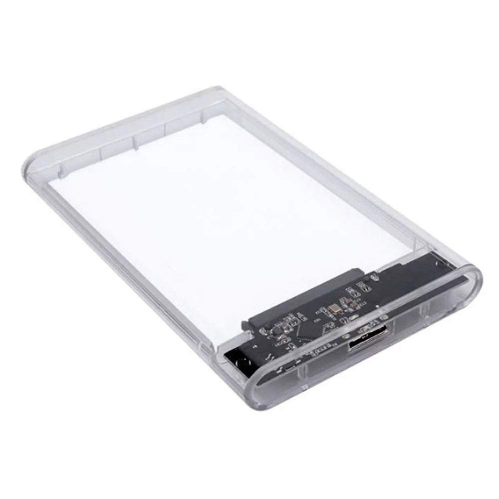 2.5inch External Hard Drive Enclosure USB 3.0 to SATA Clear Hard Disk Case for Mac OS and Windows, Supporting Max 6TB