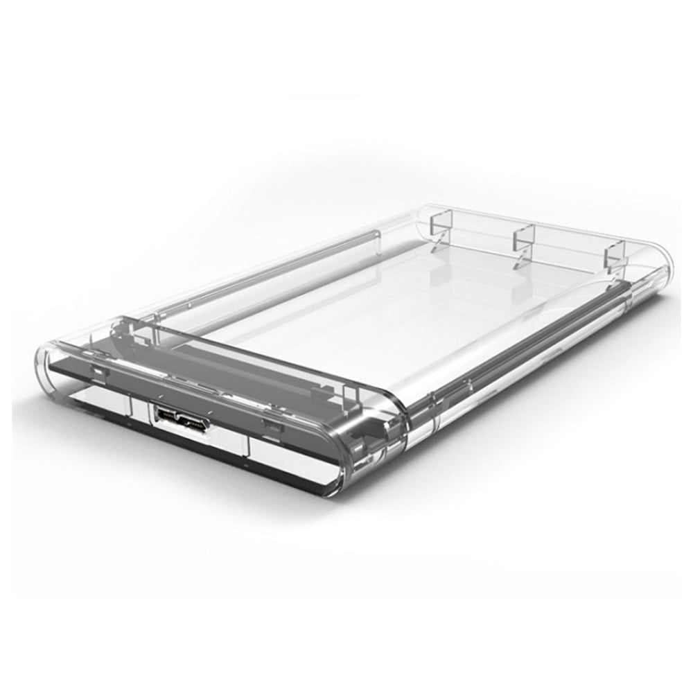 2.5inch External Hard Drive Enclosure USB 3.0 to SATA Clear Hard Disk Case for Mac OS and Windows, Supporting Max 6TB