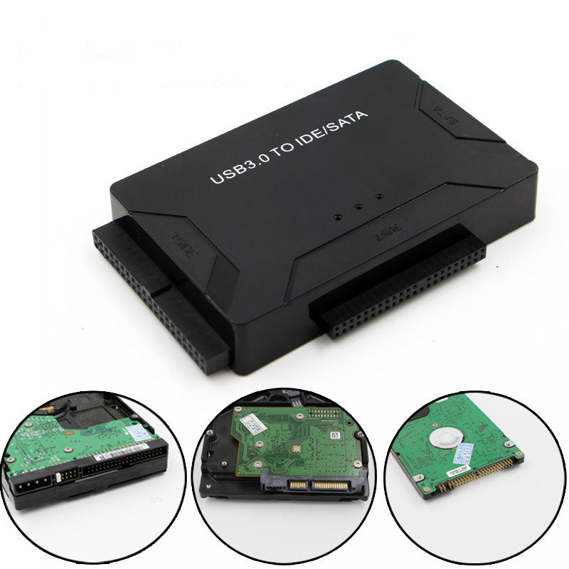 USB3.0 Hard Drive Adapter USB3.0 to SATA / IDE Converter with Power Switch Multifunctional Easy Drive Cable - EU Plug