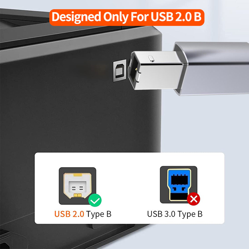 JUNSUNMAY 2Pcs Mini Adapter Type-C Female to USB 2.0 B Aluminum Alloy Converter for Electric Piano / Printer