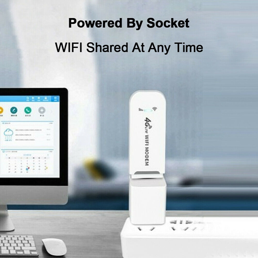 4G LTE B1 / B3 / B5 USB Modem WiFi Dongle 150Mbps Mini Mobile WiFi Hotspot Router - White