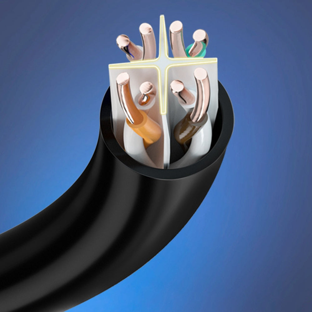 Cablecreation 1.8m 10Gbps High Speed Cat6 Ethernet Cable Gigabit LAN Cable RJ45 Connector Internet Network Patch Cord - Down Angle