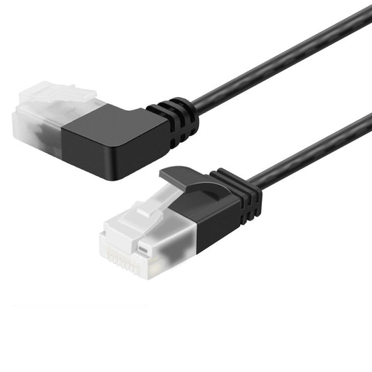CE-LINK 2m UTP Patch Cable 10Gbps 500MHz Cat6a Slim Ethernet Cable Gigabit High Speed RJ45 LAN Network Cable - Right Angle