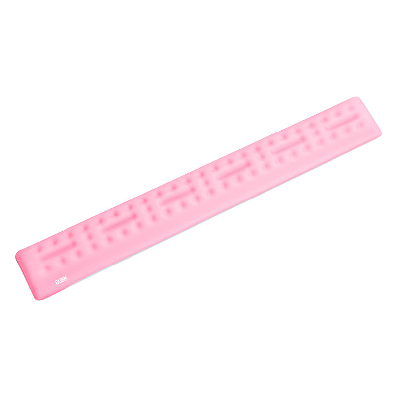 Bubm MHST Keyboard Wrist Rest Pad Memory Foam Ergonomic Design Computer Mouse Wrist Cushion Support for Working and Gaming, Size: L - Pink