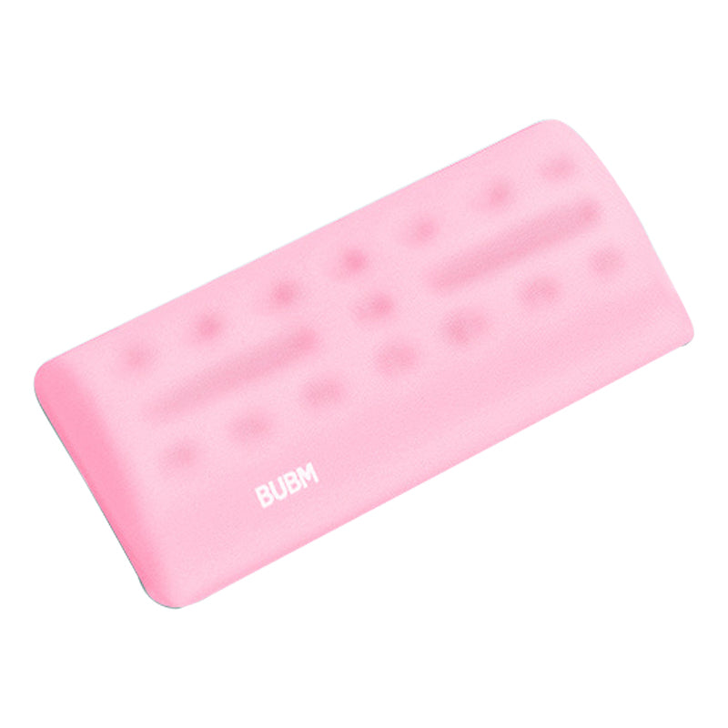Bubm MHST Anti-Slip Comfortable Memory Foam Wrist Support Cushion Ergonomic Design Keyboard Wrist Rest Pad, Size: S - Pink