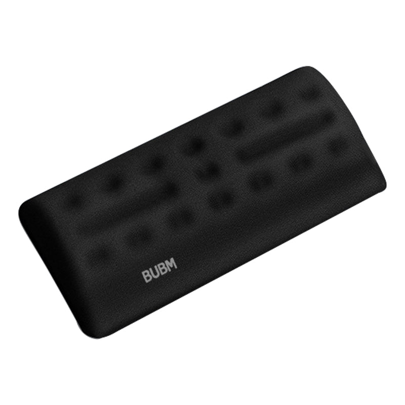 Bubm MHST Anti-Slip Comfortable Memory Foam Wrist Support Cushion Ergonomic Design Keyboard Wrist Rest Pad, Size: S - Black