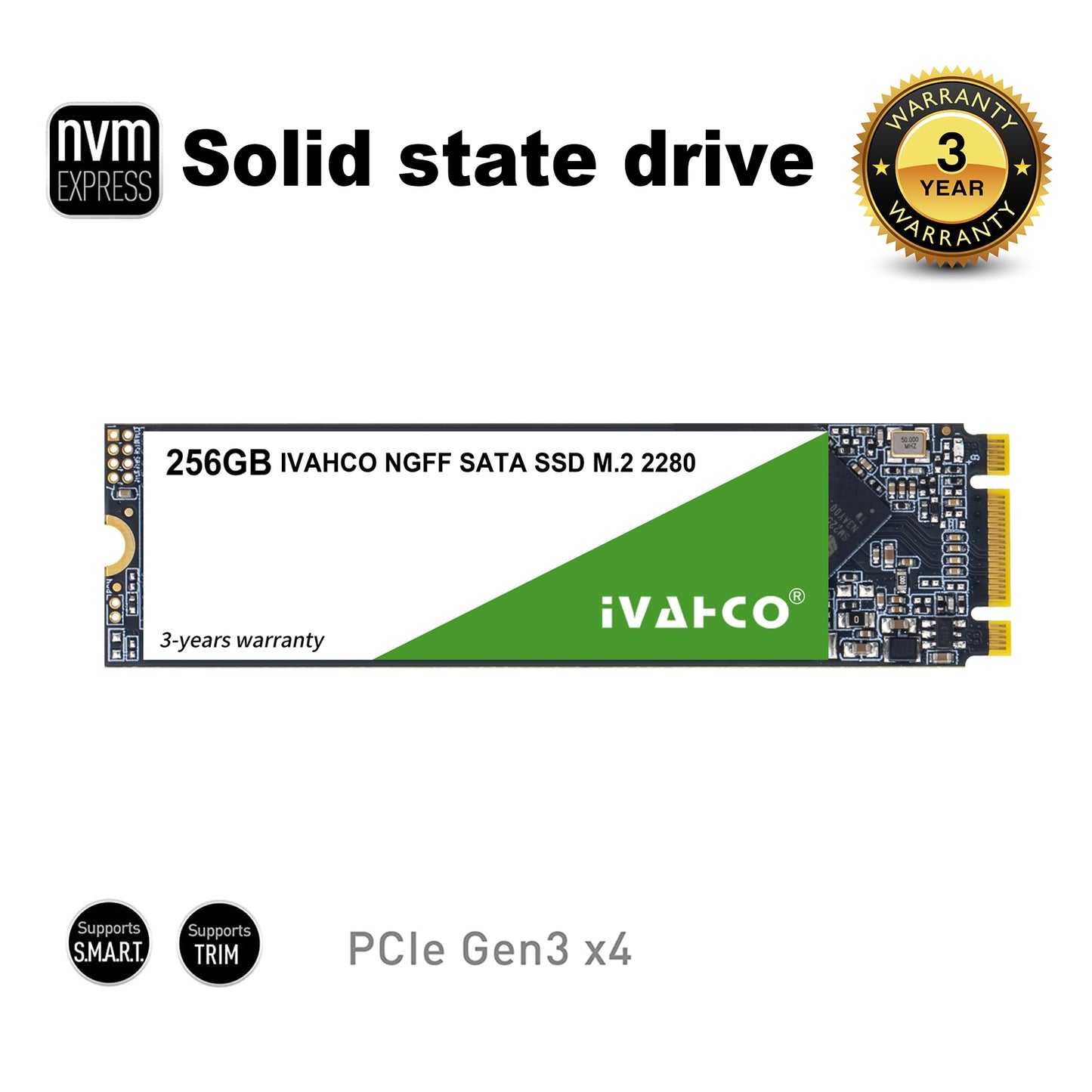 Uniqkart 256GB NGFF SATA SSD M.2 2280 Internal Solid State Drive Hard Disk for Desktop Laptop Computer