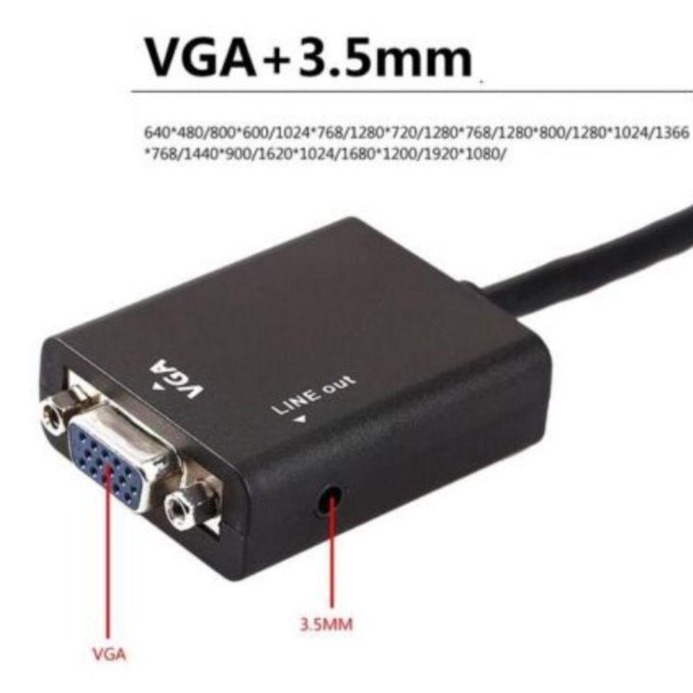HDMI to VGA Adapter HDMI Converter with Audio Male Female Connector