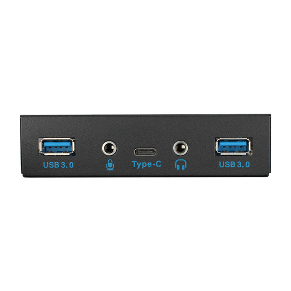 3.5 Inch USB Type-C HD Audio USB3.0 Front Panel Computer Case Accessories - Black