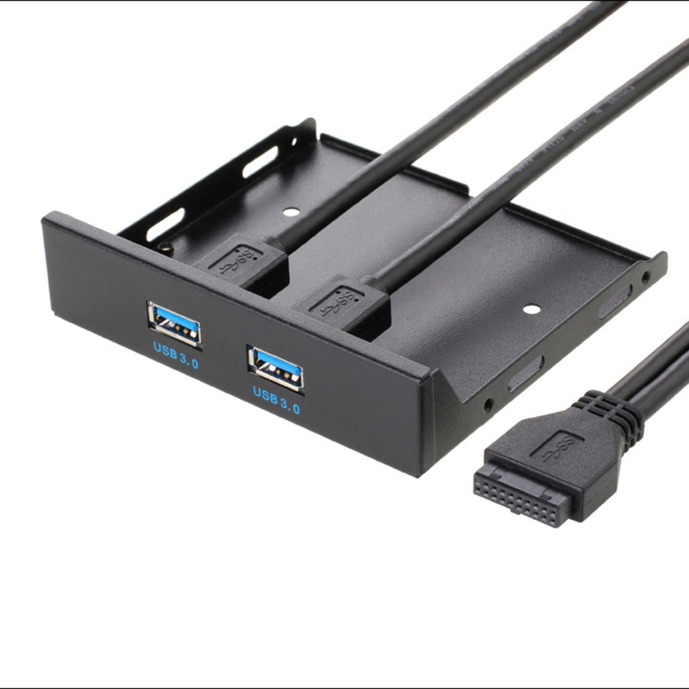 3.5 Inch 2-port USB3.0 Front Panel Expansion Board 5GPps Adapter Cable for Computer Case