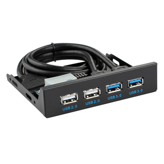 3.5 Inch Front Panel 2-port USB 3.0 2-port USB 2.0 Adapter Expansion Board for DIY Computer Case