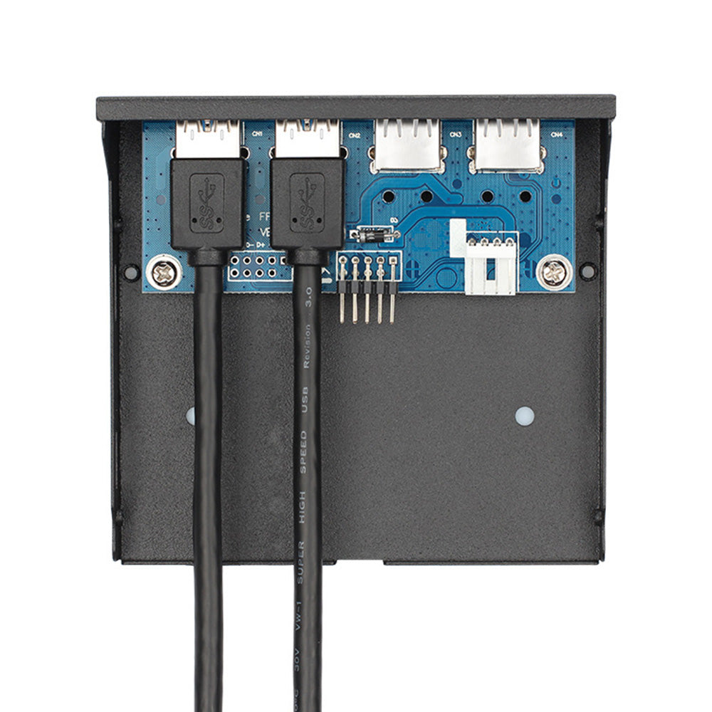 3.5 Inch Front Panel 2-port USB 3.0 2-port USB 2.0 Adapter Expansion Board for DIY Computer Case