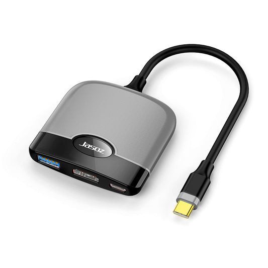 JASOZ H106 3-in-1 Type-C Hub HDMI PD USB3.0 Adapter Dock Station for Nintend Switch - Grey
