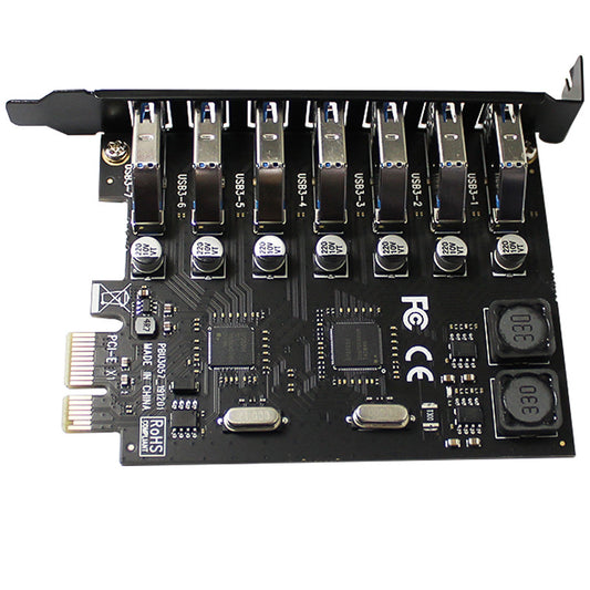 7-port USB 3.0 PCI-E Expansion Card Adapter USB 3.0 Hub External Controller PCI Express Card