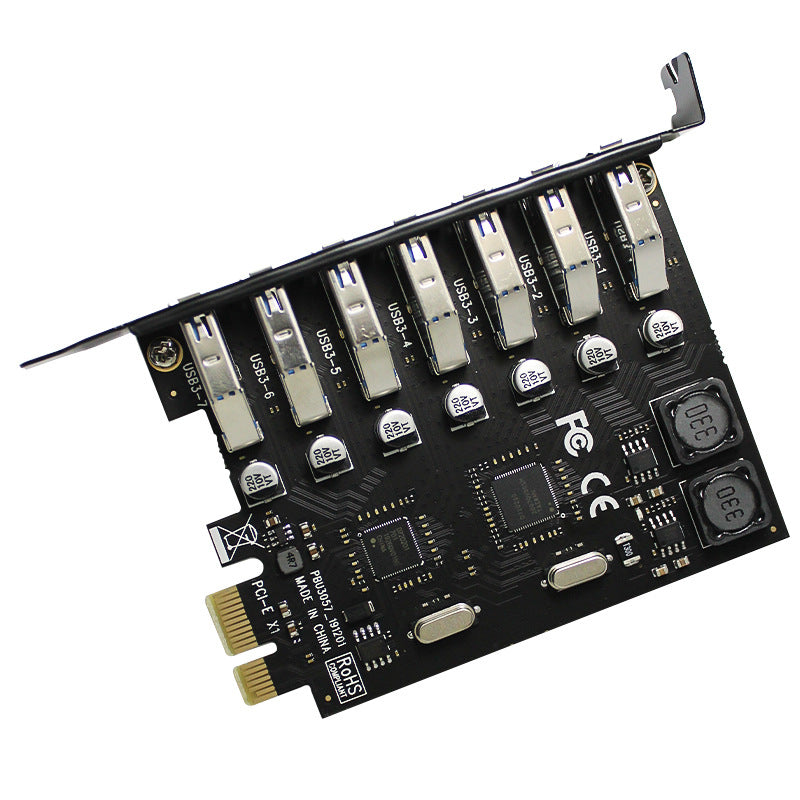 7-port USB 3.0 PCI-E Expansion Card Adapter USB 3.0 Hub External Controller PCI Express Card