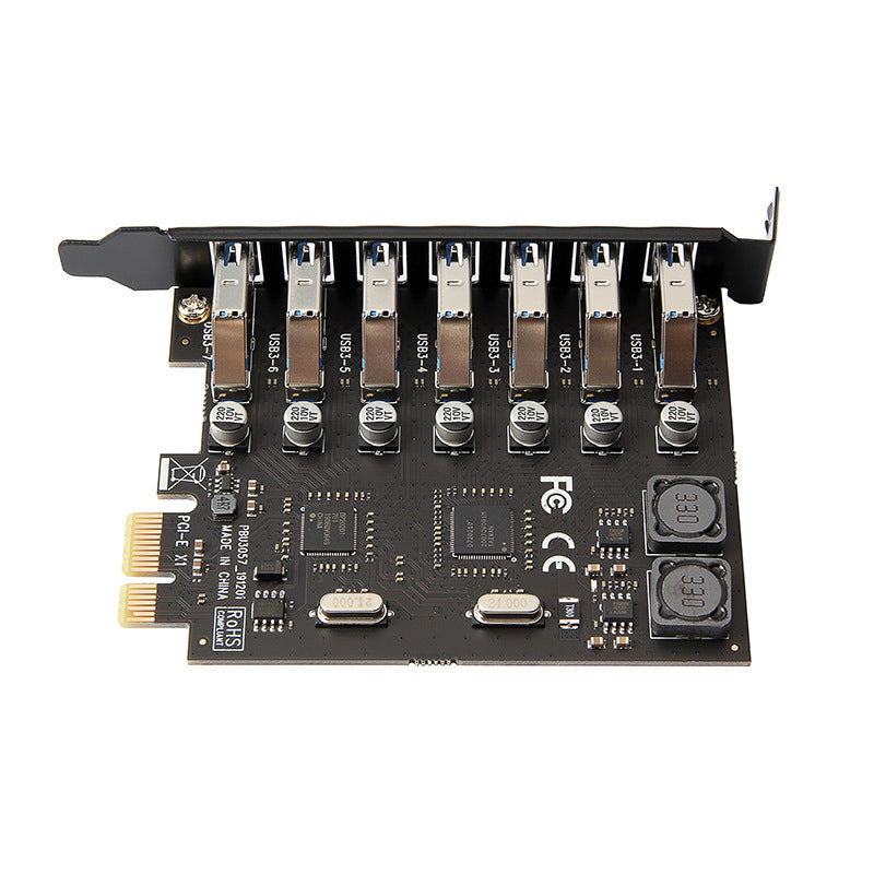 7-port USB 3.0 PCI-E Expansion Card Adapter USB 3.0 Hub External Controller PCI Express Card