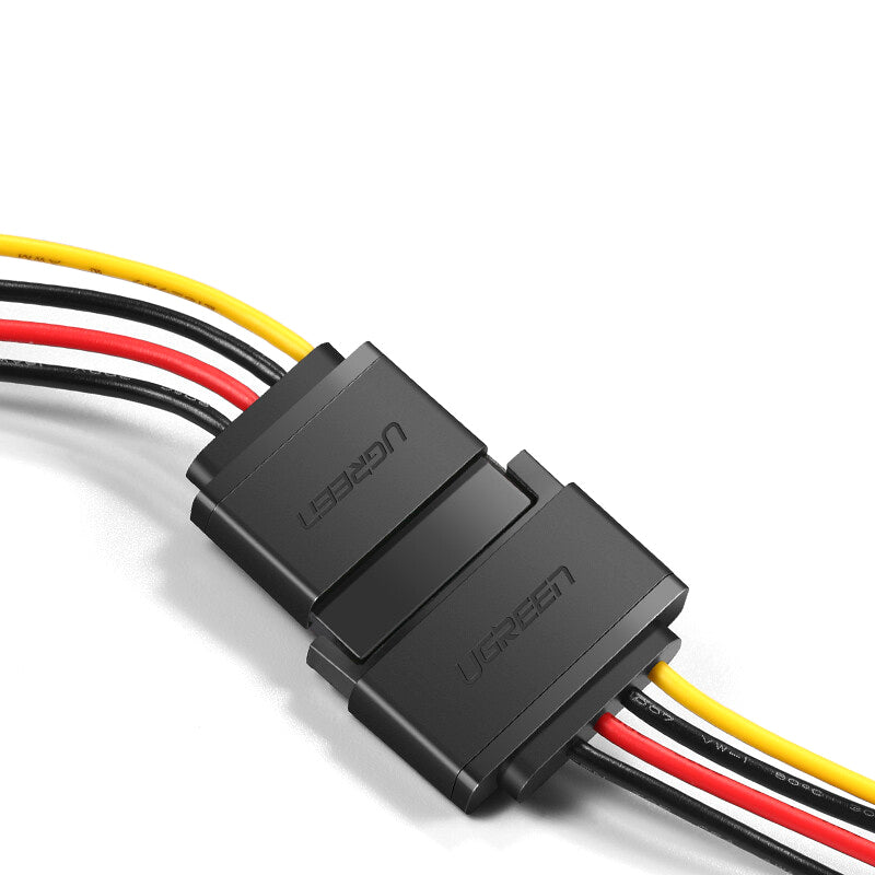 Uniqkart 50718 0.2m SATA 15-Pin Male to Female Extension Cable Hard Disk Drive Power Cord