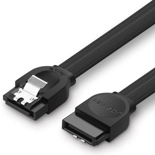 Uniqkart 30796 0.5m SATA III Cable High Speed 6Gbps Straight HDD SSD CD SATA 3.0 Cord with Locking Latch