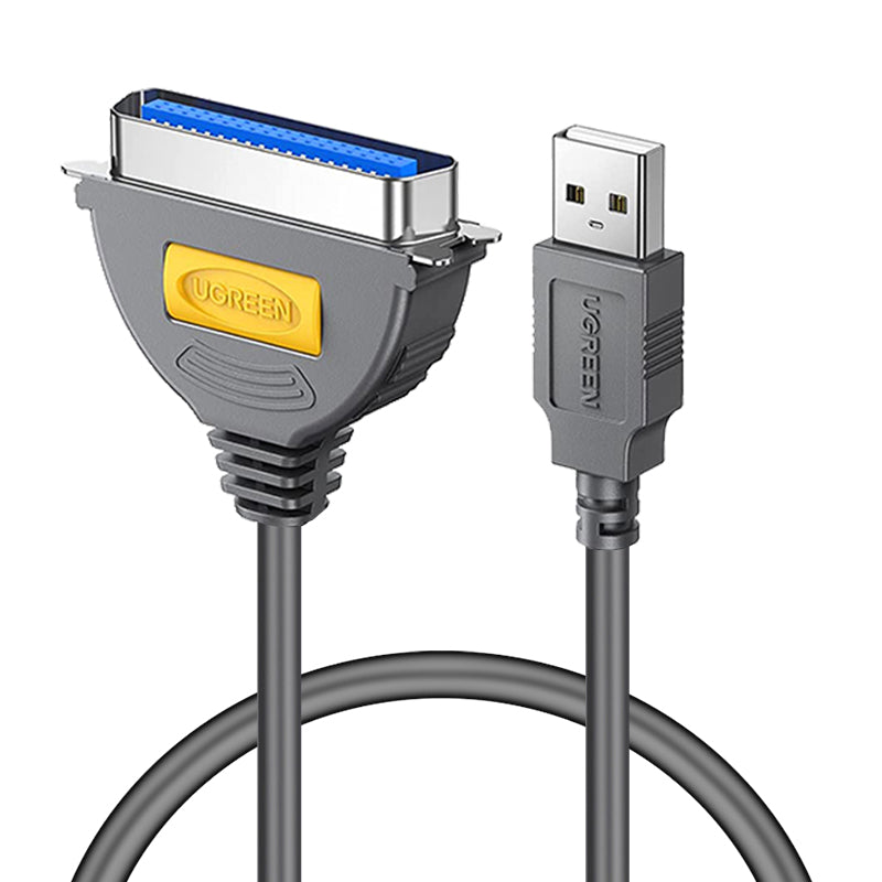 Uniqkart 1.5m USB to DB36 IEEE1284 Male to Female Connector Centronics Parallel Printer Cable Adapter