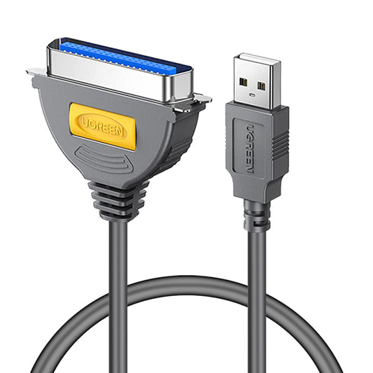 Uniqkart 1.5m USB to DB36 IEEE1284 Male to Female Connector Centronics Parallel Printer Cable Adapter