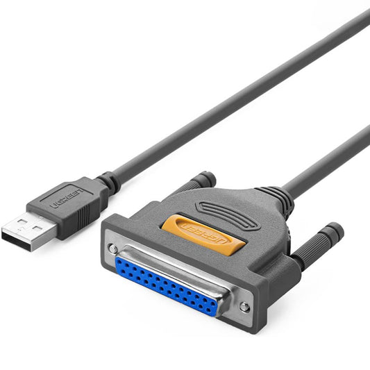 UGREEN 20793 1m USB to DB25 Parallel Printer Cable Adapter Supports Bidirectional Data Transfer Printer Cord for Laptop Desktop Compatible with Windows Mac OS Linux