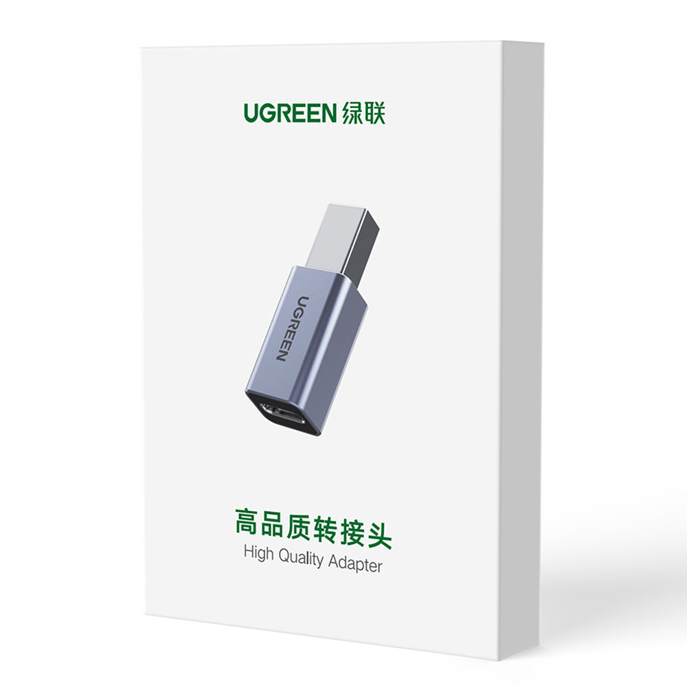 UGREEN 20120 USB 2.0 Type C Printer Adapter USB C Female to USB B Male Converter with Nickel-plated Connector for Printer Hard Drive Base Fax Machine Scanner