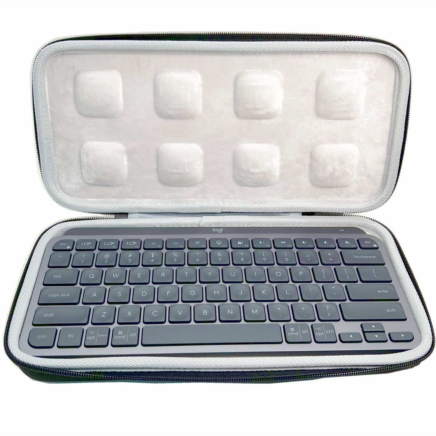 Uniqkart for Logitech MX Keys Mini Bluetooth Keyboard Protective Case Shockproof Storage Bag Scratch Resistant Wireless Keyboards EVA Case