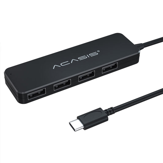 Uniqkart AC2-L42 0.2m Type-C to 4 USB2.0 Hub Adapter Multi-Port USB-C Hub Portable Type-C Splitter Converter 480Mbps Data Transfer